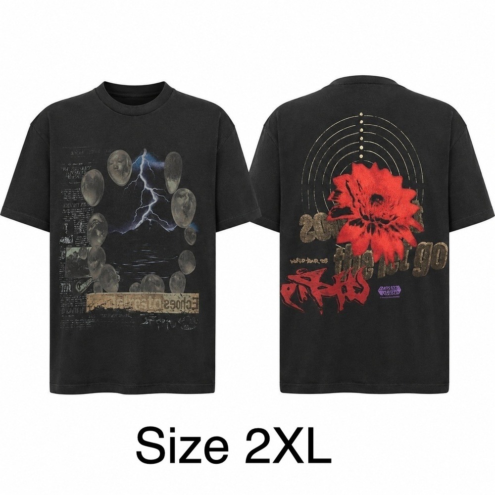 Travis Scott Utopia Delresto Circus Maximus Tour Tee Unisex 2XL Black Graphic 24